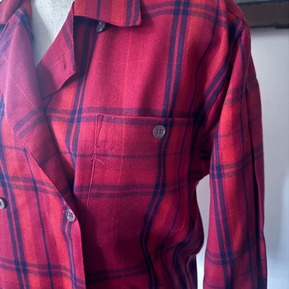 Vintage CHRISTIAN DIOR 100% Wool Plaid Blazer 8